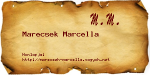 Marecsek Marcella névjegykártya